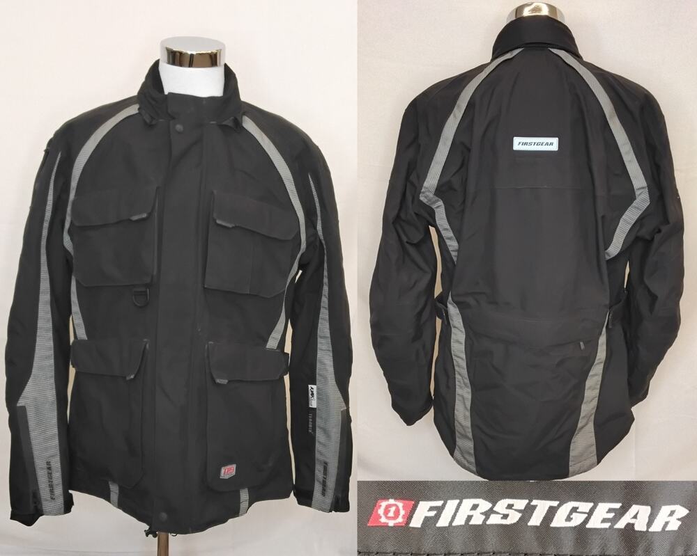TPG First Gear Motorcycle Jacket Men's XL T Dry Pockets Zip Snap Closure #J5899